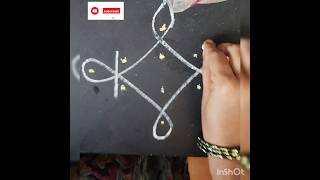 🌸4x2 dots sikku kolam #shorts #shortvideo #kolam