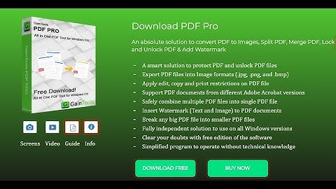 GainTools PDF Pro Software to Lock, Unlock, Watermark, Split, Merge PDF