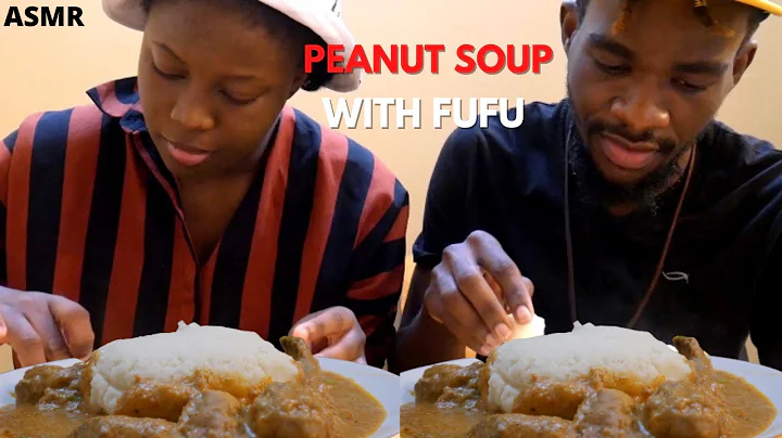 ASMR Peanut Soup with Chicken sand Fufu Mukbang | ASMR ! Eating sound | Nigerian food