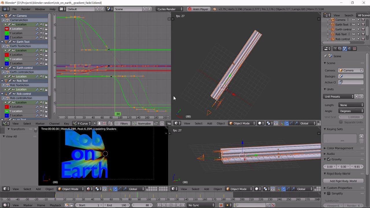 rob on earth light titles blender cycles tutorial - YouTube