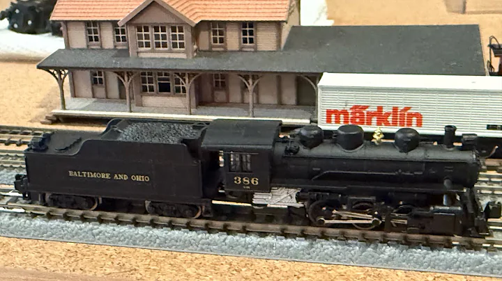 Rokuhan T040-1 B&O 0-6-0 Steam Locomotive 368 & Tender Test Run at z.scale.hobo 07.15.2025