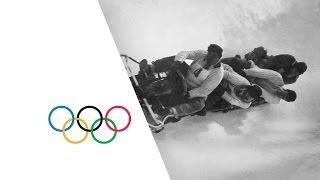Amazing Scenes - First Ever Olympic Bobsleigh Event | Chamonix 1924 Winter Olympics