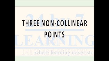 Video 9: Three Non Collinear Points