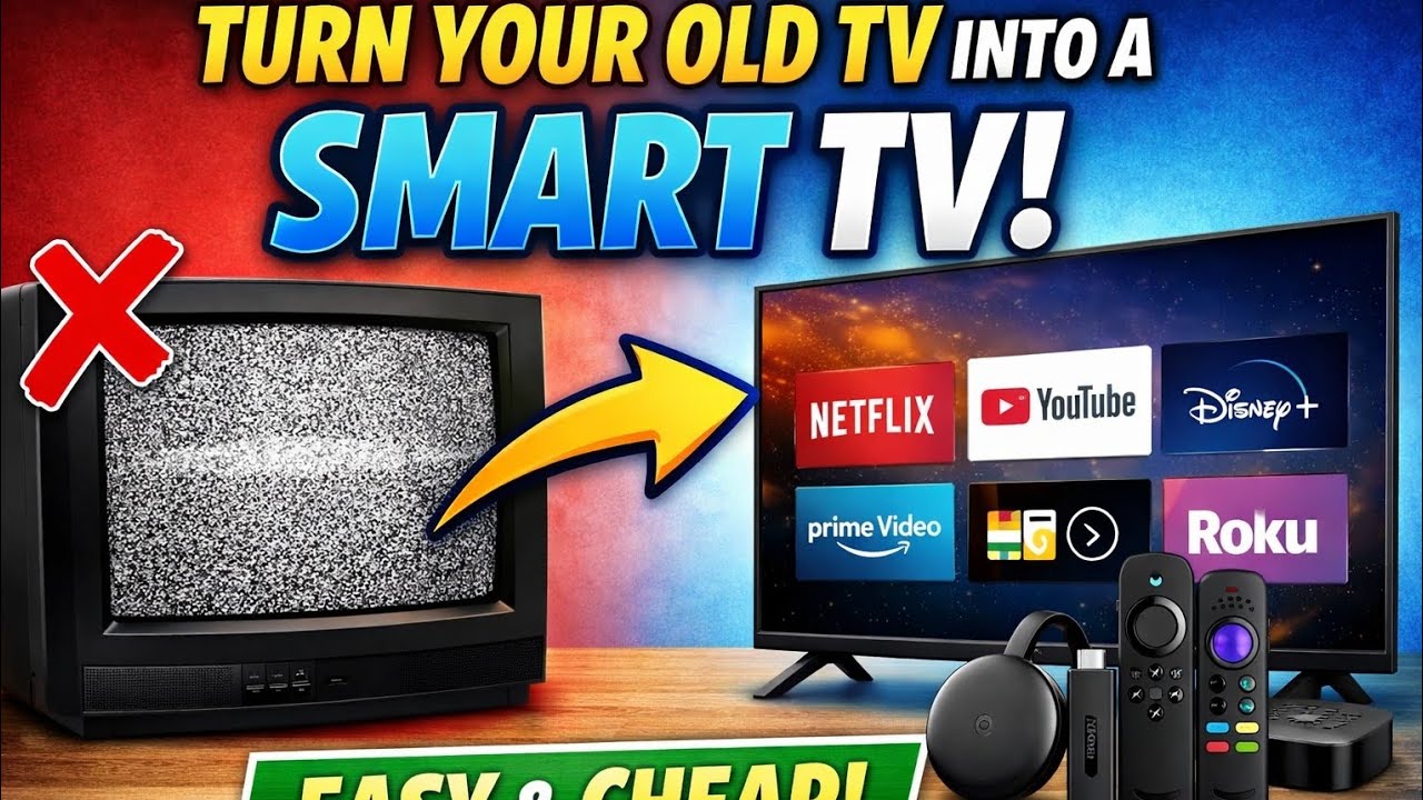 How To Turn Your Old TV Into a Smart TV (Easy & Cheap Method!) - YouTube