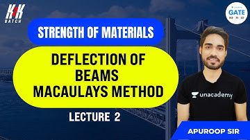 Deflection of Beams - Macaulays Method | L 2 | Strength of Materials | Apuroop Sir
