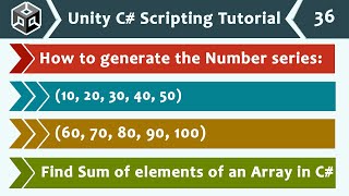 Generating Number Series & Storing in Arrays - Unity C# Scripting Tutorial 36 🚀