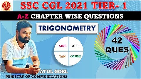TRIGONOMETRY Questions SSC CGL 2021 Tier 1 Maths Solutions
