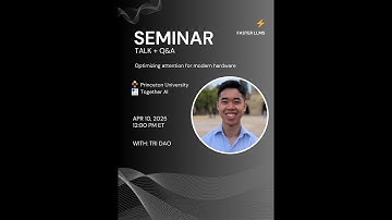 Optimizing attention for modern hardware - Tri Dao (Princeton & Together AI)