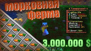 Разрушаю Экономку Сервера Minecraft // 3.000.000 $ - На Морковной Ферме Майнкрафт