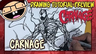 [PREVIEW] How to Draw CARNAGE (Classic Comic Version) | Tutorial Time Lapse