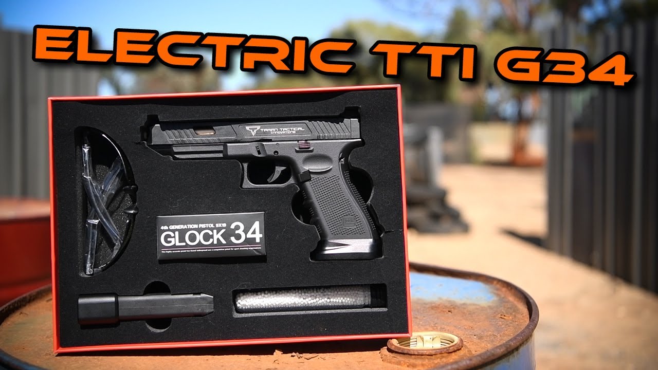 Gel Ball Blaster TTI Glock 34 Auto Electric Pistol! YouTube