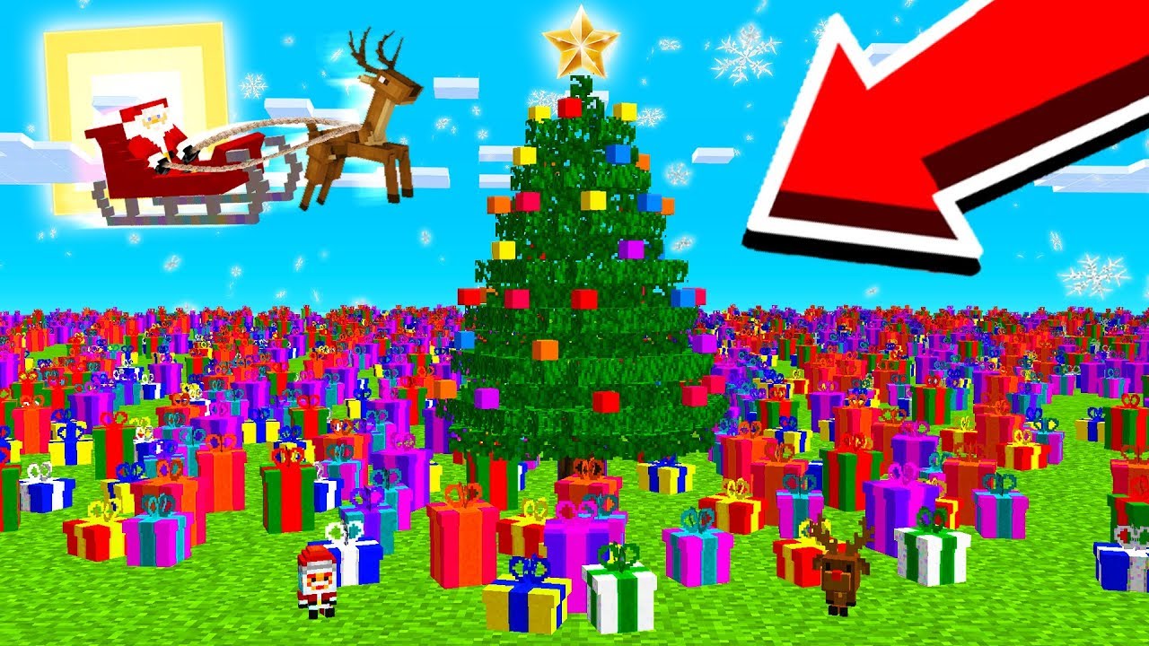 I OPENED 100 CHRISTMAS PRESENTS IN MINECRAFT! - YouTube