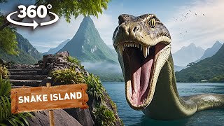 360° VR ESCAPE FROM TITANOBOA ON SNAKE ISLAND 360 Video 4K Ultra HD screenshot 5