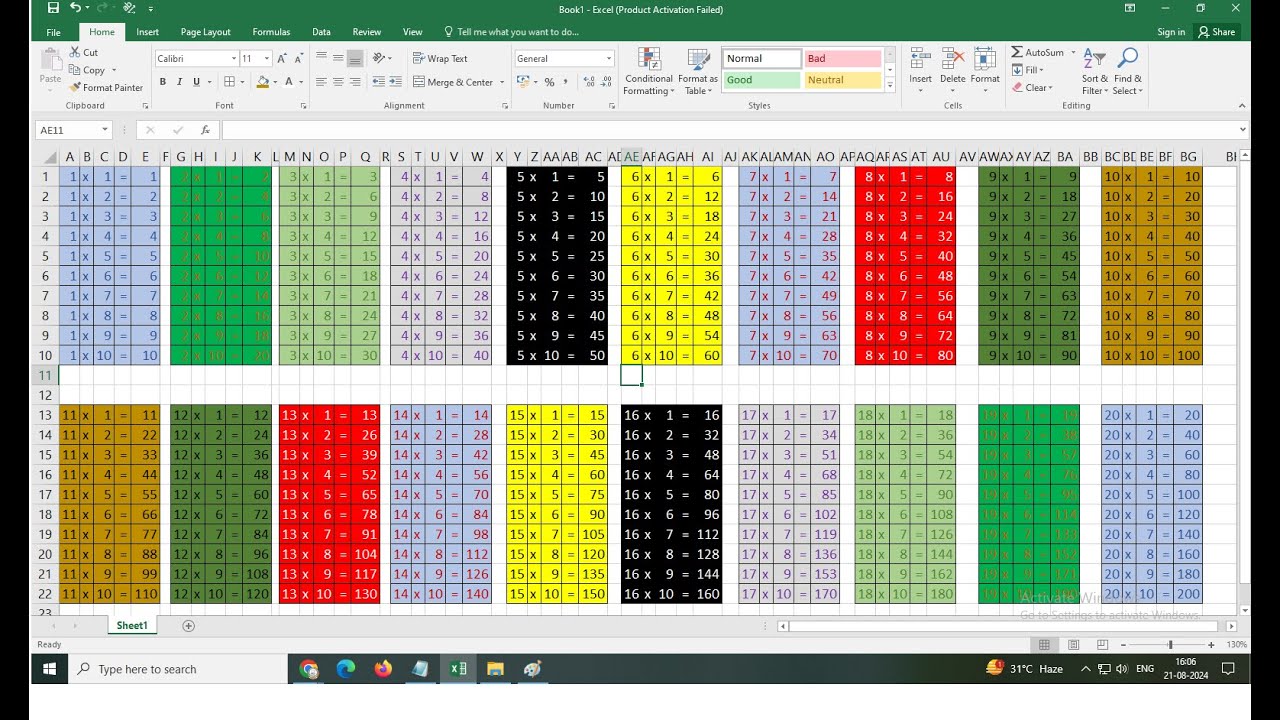 Create Mathematical Tables In Excel Step by Step Tutorial For Easy Create mathematical tables in excel step by step tutorial for easy
