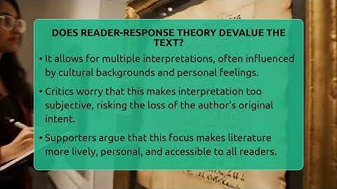 Does Reader-Response Theory Devalue The Text? - Tales And Texts