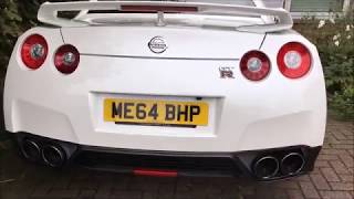 NISSAN GTR START UP & HIGH REVVING EXHAUST SOUND WITH AMAZING MEGA BHP NUMBER PLATE