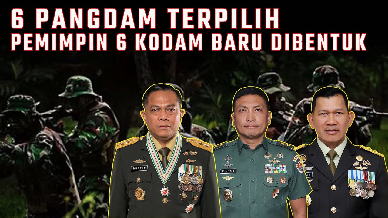 6 PANGDAM PEMIMPIN 6 KODAM YANG BARU DIBENTUK
