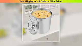 Stainless Steel Soup Pot 53Qt 50L Large Stockpot with Lid 201 for Stewing Frying Catering Party