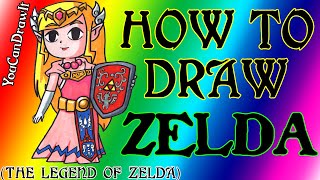 How To Draw Princess Zelda from The Legend Of Zelda ✎ YouCanDrawIt ツ 1080p HD screenshot 3