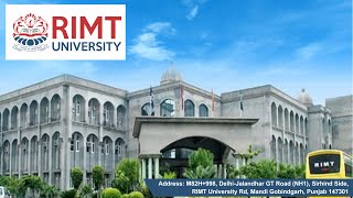 Rimt University Mandi Gobindgarh Panjab || Campus Tour