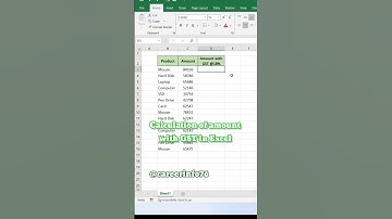 Calculation of amount with GST in Excel 🔥🔥 #excel #asmr #computer #excelformula #tricks #exceltips
