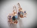 Large Crystal Earrings with Swirl - Cheryl St. Pierre