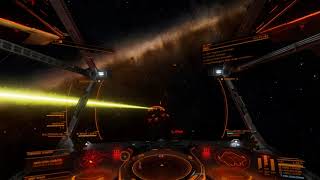 Elite Dangerous - Thargoid War Archives | October 17, 3309 — Two Hunters hyperdict a Commander.