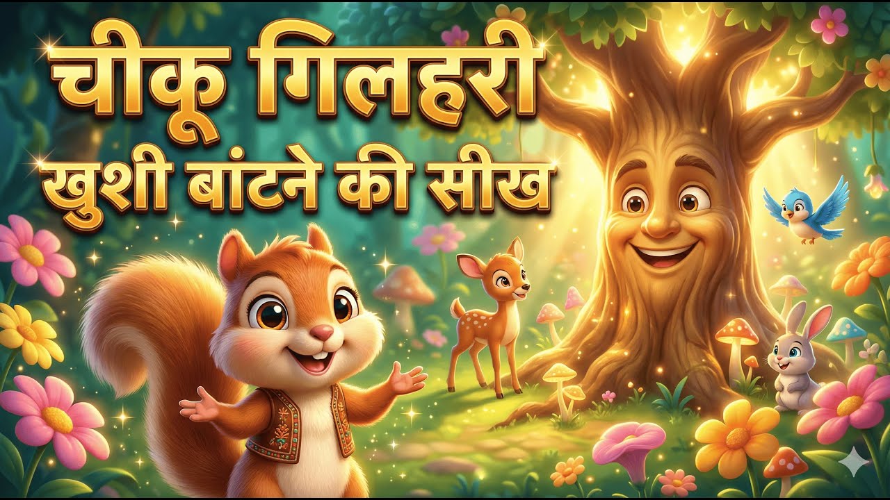 Jadui Ped Aur Chiku 🐿️✨ | Kids Moral Story | Hindi Animation | Hindi Cartoon Story | Kids | 