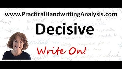 How to Identify Decisiveness from Handwriting (Graphology)