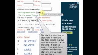 Scrabble Cheat plus help