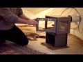 How to set up a woodburning orland tent stove in a canvas sibley bell tent