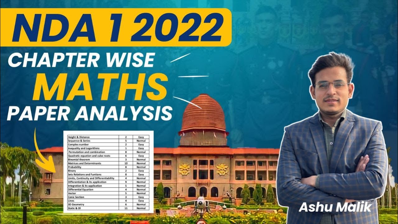 NDA 1 2022 Maths | Chapter wise Maths Paper Analysis | NDA Maths Preparation