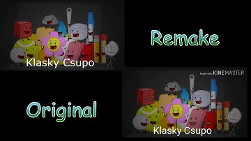 Bfdi Characters Say Klasky Csupo Original VS Remake