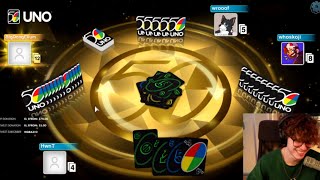 Steve and Koji having matchies in Uno's 50th anniversary game pack screenshot 5