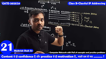 Lec 21 Class B-Classful IP Addressing || Computer Networks || CS & IT || GATE-2023-24