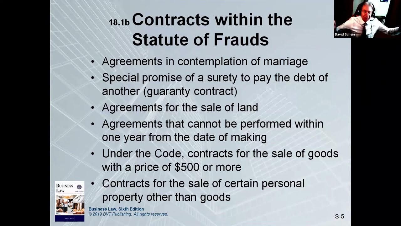 Marriage & the Statute of Frauds (Business Law 101, Episode 156) YouTube