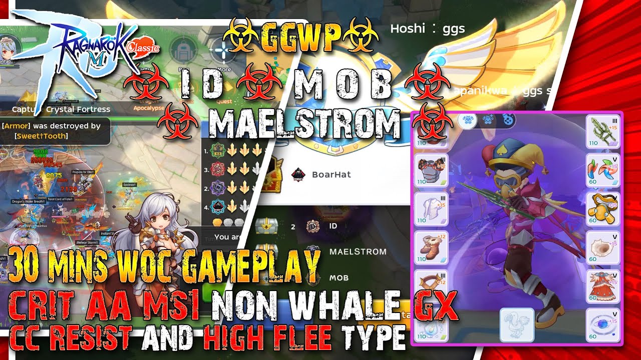 Ragnarok M: Classic 30 mins WOC gameplay High Flee & CC Res Crit AA MS1 type non-whale GX POV