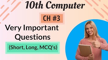 class 10 computer chapter 3 important questions | 10th class important questions 2023