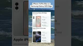 Apple iPhone 16 Pro Max vs Samsung Galaxy S25 Edge