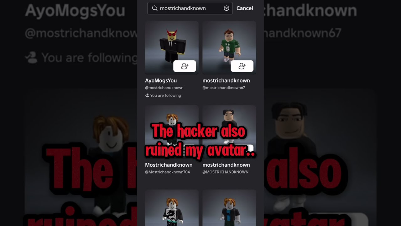 SOMEONE HACKED MY ROBLOX 