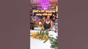 How I stuff a 24” teardrop swag! #gifting #crafting #diy #diycrafts
