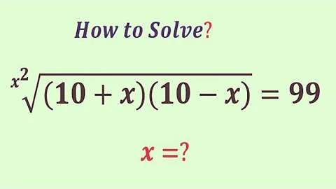 An Amazing Algebra Challenge | Olympiad Question | Can you Solve this? |  x=?