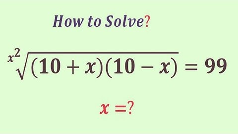 An Amazing Algebra Challenge | Olympiad Question | Can you Solve this? |  x=?