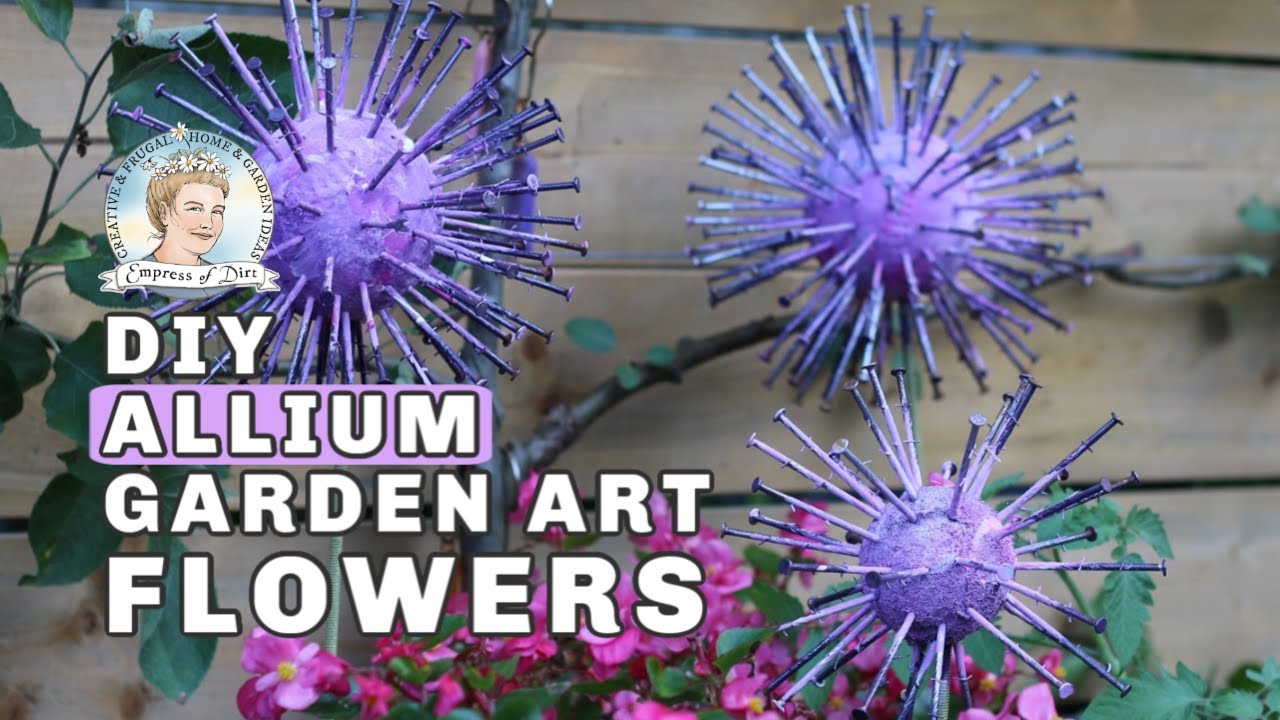 DIY Allium Garden Art