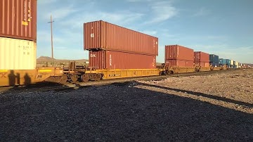 WB NS Port Stack Train Feat NS 8098 Leader At Pisgah CA! #bigbossrailfanner