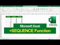 How to use the SEQUENCE Function in Microsoft Excel | SEQUENCE Formula in Excel