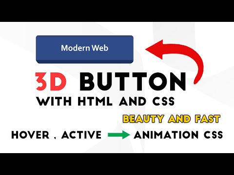 3D button with Css an Html (Hover , active: animation Css)
