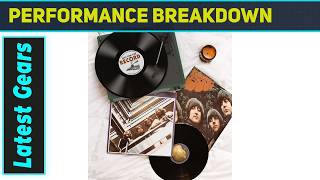 Vinyl Record Player with Speakers &amp; Wireless Receiver Turntable Best Retro Music System