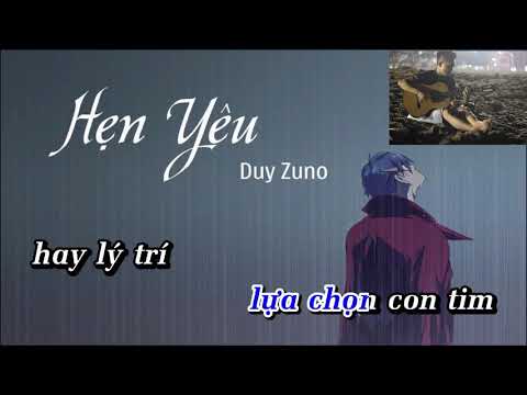 Hẹn yêu- Duy Zuno | Karaoke | Hạ tone