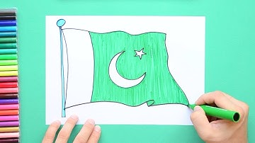 How to draw the Flag of Pakistan #art #artforall #arttutorial #easydrawing